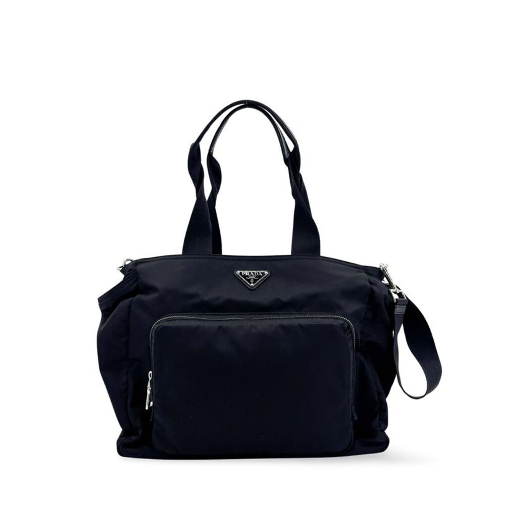 Prada Tessuto Nylon Tote Shoulder Bag Black